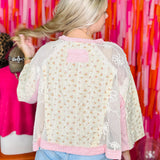 Meadow Lace Dream Top By POL - Peach Pink