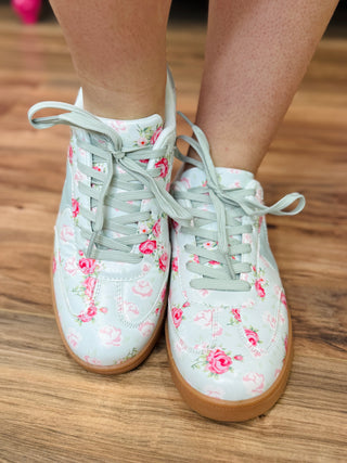 Tiffany Floral Sneaker - Mint