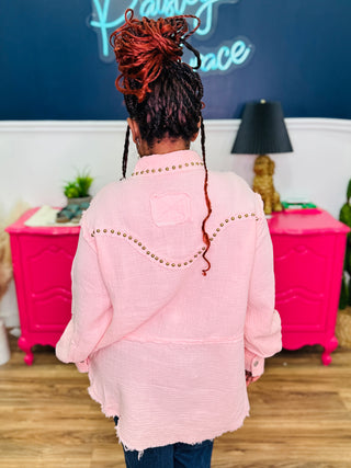 POL Western Inspired Yoke Shacket