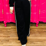 French Terry Pull On Pants - Black - LAST ONES FINAL SALE