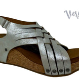 Lunar Braided Wedge Sandals by Very G - Champagne