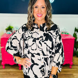 Printed Mirabelle Satin Button Down Shirt - LAST ONES FINAL SALE