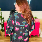 Smocked Boho Tassel Tunic Top - LAST ONES FINAL SALE