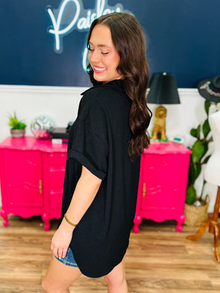 Sunday Swoon Top - Black - FINAL SALE