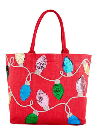 Holiday Sparkle Tote by Mudpie - RESTOCK