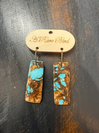 Turquoise Marbled Earrings