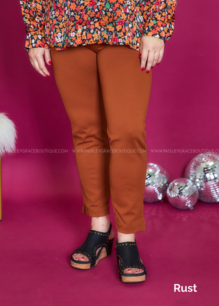 Chic Solid 28” Skinny Pants - Fall Colors