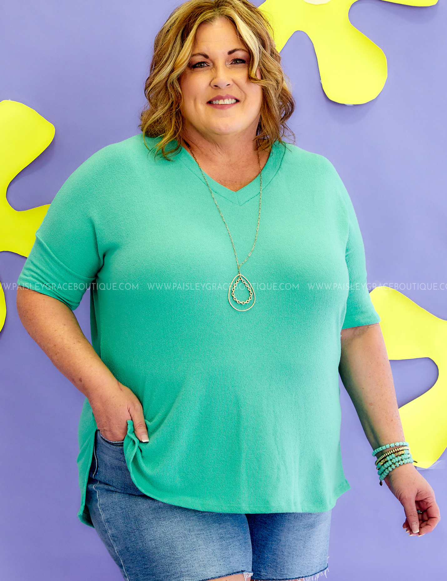 Carefree Days Top - Seafoam* LAST ONES FINAL SALE *