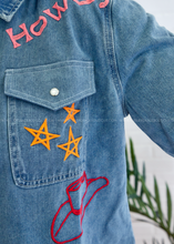 Load image into Gallery viewer, Cowgirl Charm Embroidered  Shacket by Layerz
