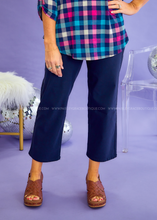 Load image into Gallery viewer, Hayley Hyperstretch Crop Pants - Navy
