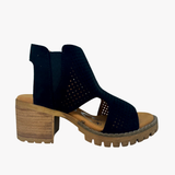 Milsy Heeled Sandals by Very G - Black
