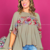 Clear Curiosity Top - Taupe* LAST ONES FINAL SALE *
