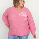 Romantic Intrigue Sweater - Pink - LAST ONES FINAL SALE
