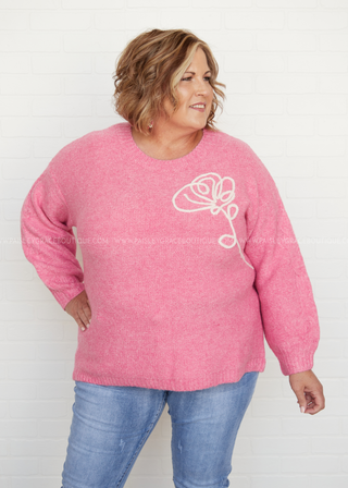 Romantic Intrigue Sweater - Pink