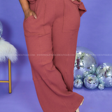 Before We Begin Pants - Marsala - LAST ONES FINAL SALE