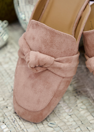 Clingy Mules by Corkys - Blush Faux Suede