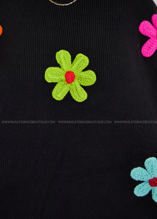 Petal Keepsake Sweater - Black