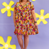 CozyCo Floral Print Tiered Dress* FINAL SALE *