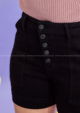 Load image into Gallery viewer, Reagan High Rise Button Fly Trouser Shorts
