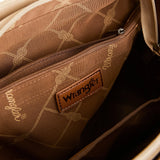 Wrangler Leopard Print Wide Tote Bag/Crossbody - Brown