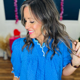 Sea Glass Bloom Top - Blue - FINAL SALE