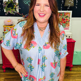 Bloom Essence Top - Lt Blue