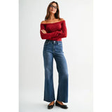 High-Rise Wide Leg Jeans By Mica