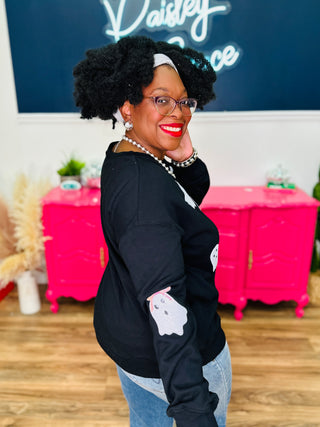 Sequin Ghost Pullover