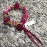 Sandra Ling Pink Gold Stretch Bracelet - CIJ 38