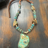 Authentic Turquoise Statement Charm Necklace  - PREORDER