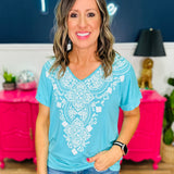 Effortless Style Top - Aqua - LAST ONES FINAL SALE