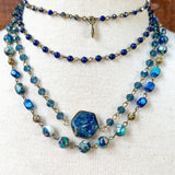 Janet Layered Multi-Wear Necklace - Blue