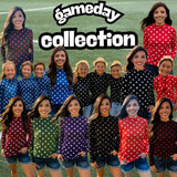 Game Day PolkaDot Mesh Top - 9 colors