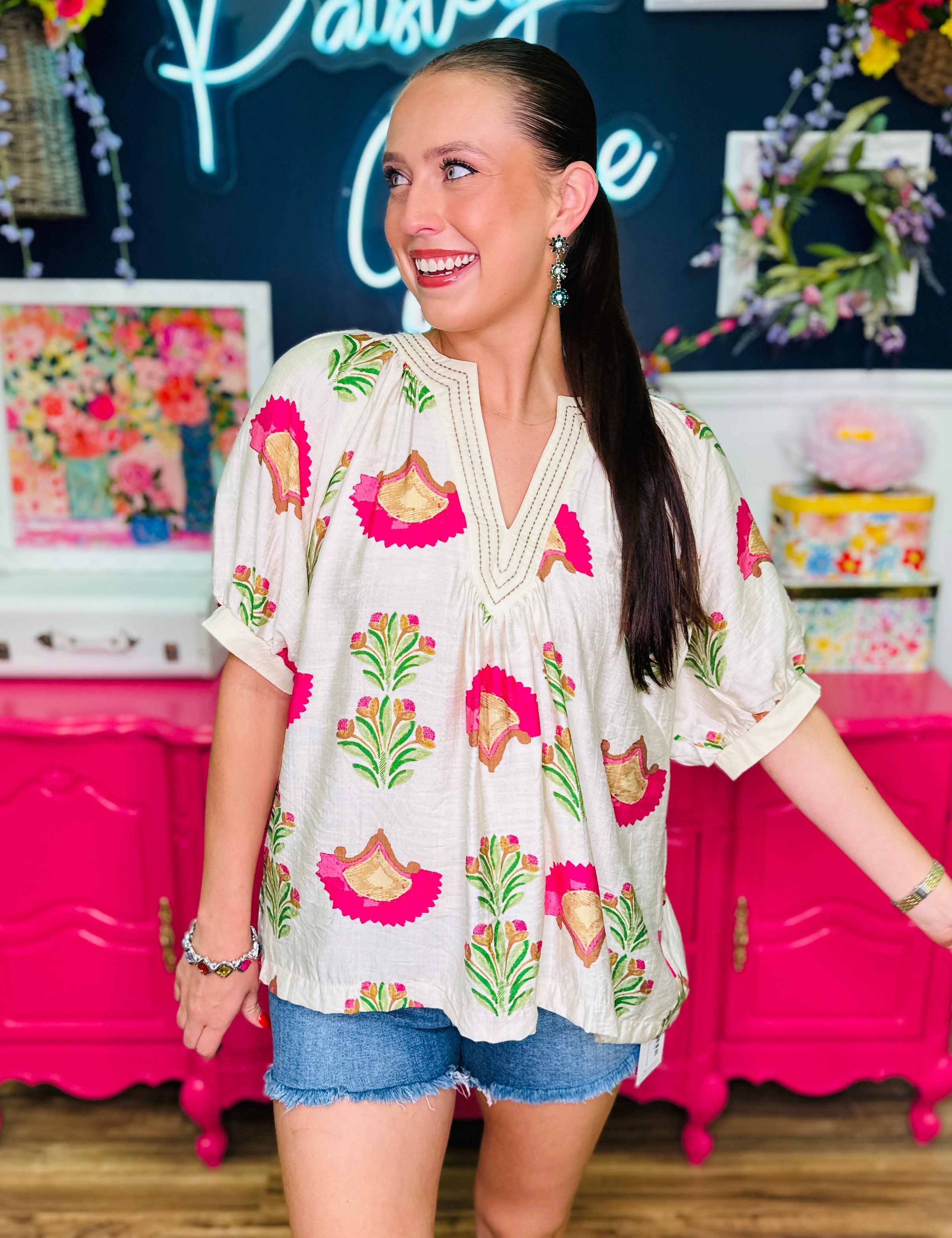 Bloom Essence Top - Cream