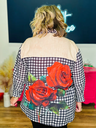 Isolde Bold Floral Patchwork Top - FINAL SALE