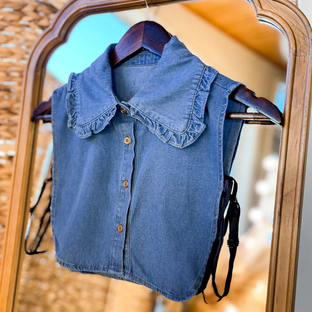 Instant Elevation Collar - Denim Ruffle - FINAL SALE