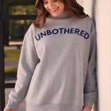 Unbothered Mock Neck Pullover - Grey