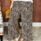 Leopard Lounge Wide Leg Pants