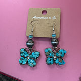 Turquoise Butterfly Earrings - PREORDER
