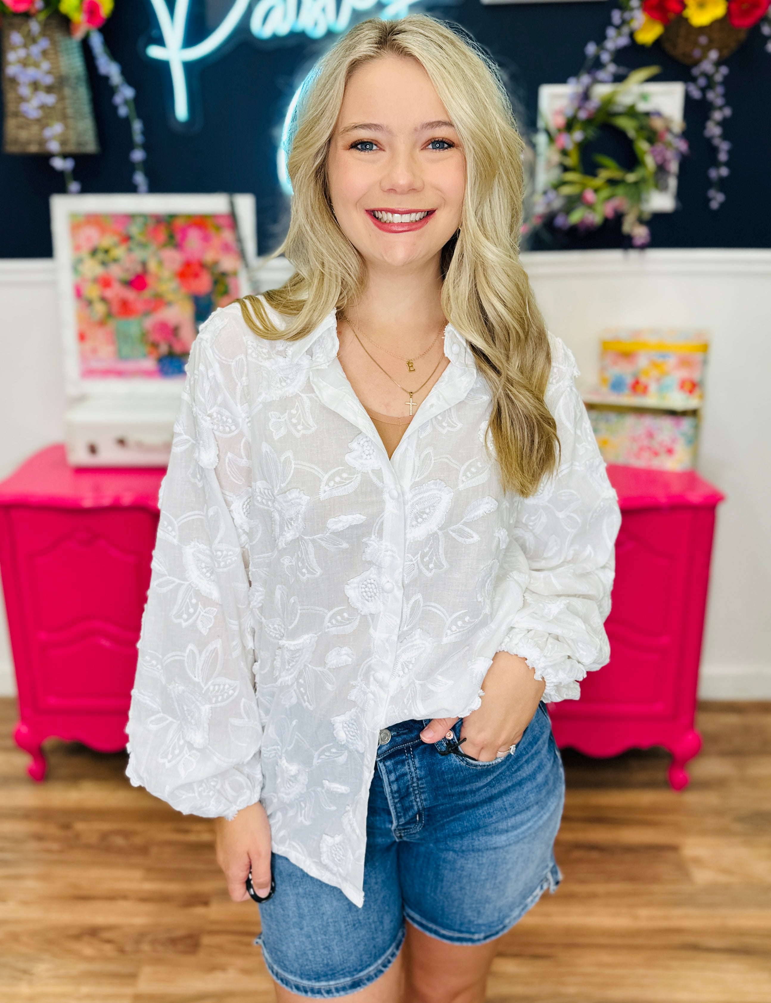 Etched Romance Top