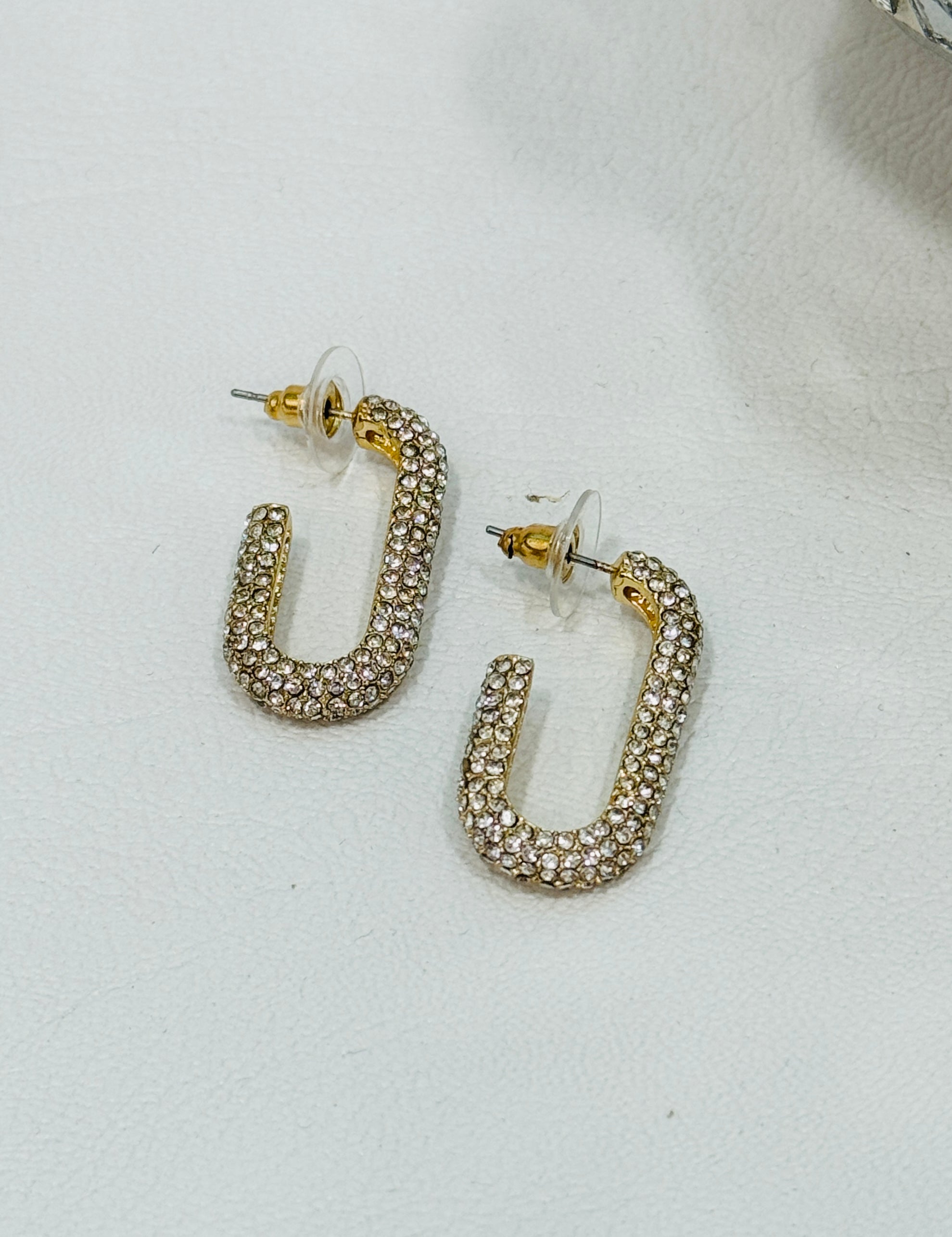 Crystal Rectangle Earrings - 2 colors