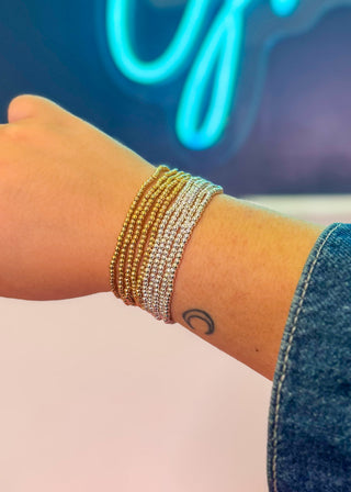 Elizabeth Beaded Bracelet Set - Two Tone