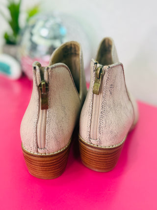 Vanish Cream Crackle Booties By Corkys