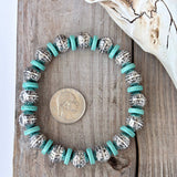 Leah Etched Beaded Stretch Bracelet