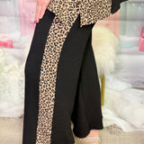 Ribbed Leopard Striped Pants - FINAL SALE