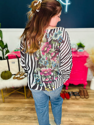 Amara Striped Garden Top