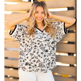 V-Neck Ribbing Detail Top PREORDER
