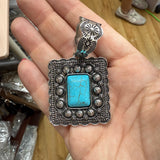 ATG LIVE Square Turquoise Pendant