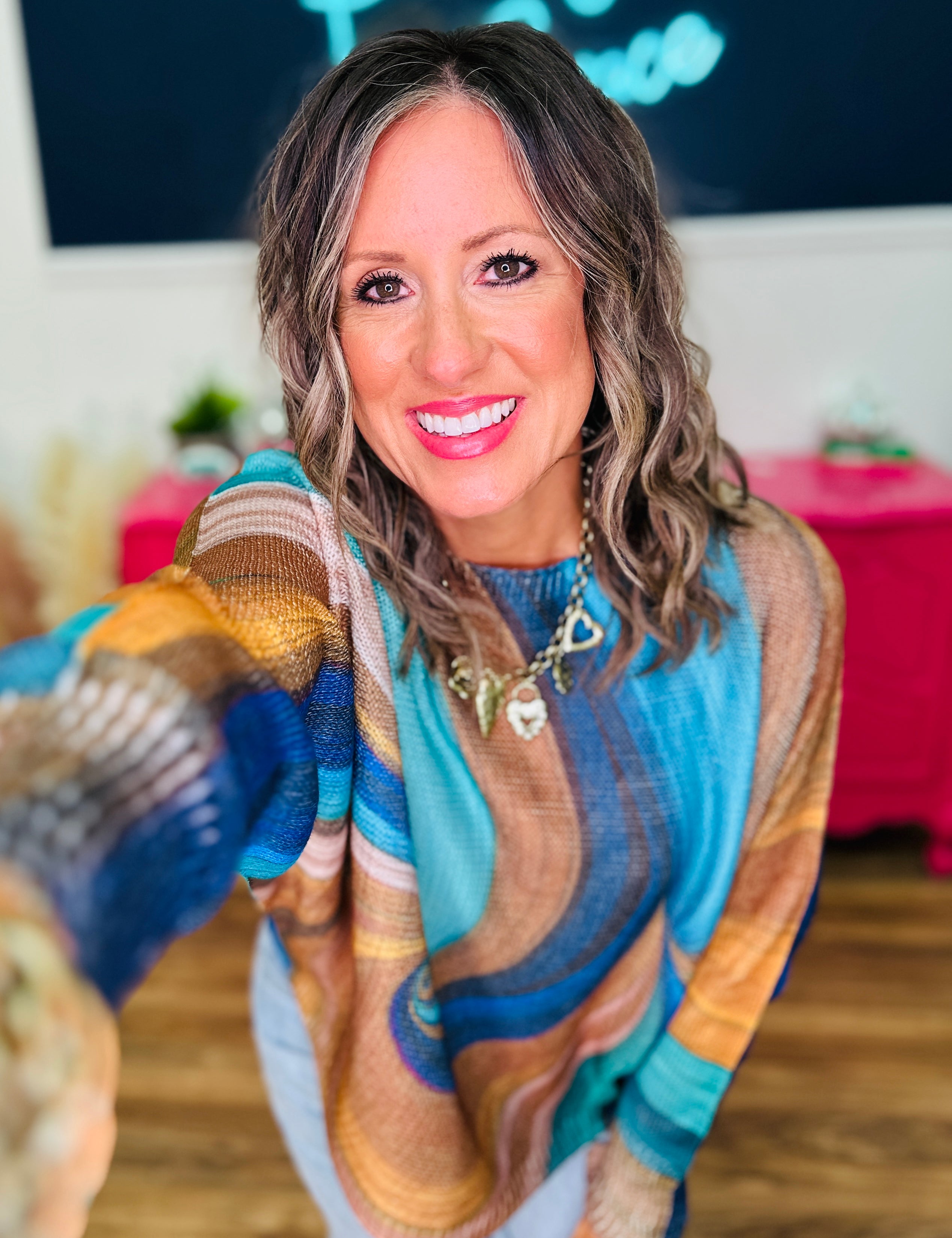 Sun & Sea Swirl Knit Top - LAST ONES FINAL SALE