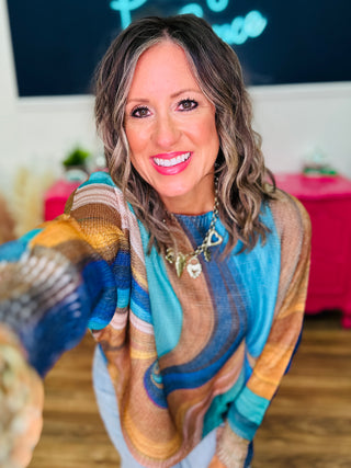 Sun & Sea Swirl Knit Top